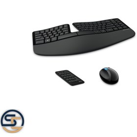 تصویر کیبورد و ماوس Microsoft sculpt ergonomic desktop 