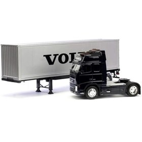 تصویر ماکت فلزی تریلی کانتینر دار ولوو مقیاس ۱:۳۲ کد FH12 