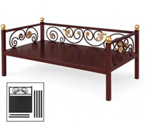 تصویر تخت مدل نانسی - تخت سنتی تخت حیاط تخت فلزی تخت نشیمن تخت بازشو تخت باغ تخت آهنی تخت فلزی سنتی تخت رستورانی تخت کافه ای تخت قهوه خانه ای فلزی فضاهای باز فرفورژه nancy