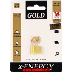 تصویر فلش مموری ایکس-انرژی مدل USB3. X-Energy USB 3.0 Gold 128GB Flash Memory