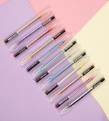 تصویر پک ۱۲ رنگ خودکار اکلیلی-نئونی 