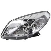 تصویر چراغ جلو ساندرو سایپا یدک بدون لامپ و سوکت با موتور لولینگ (چپ) سفید 