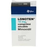 تصویر قرص ماینوکسیدیل فایزر 10 لونوتن lonoten 10 minoxidil