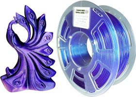 تصویر فیلامنت پرینتر سه بعدی استرانگ هیرو ۳D دو رنگ بنفش-آبی قطر ۱.۷۵ میلی متر 