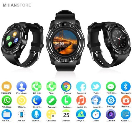 Smart watch phone discount v8