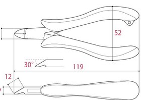 تصویر انبر سیم چین مدل TM-01 