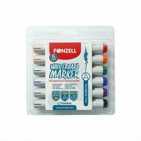 تصویر ماژیک وایت برد6رنگ گرد فونزل کد685007یاکد463007- یک بسته 12 تایی 