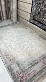 تصویر فرش ماشینی طرح بهشت 1200 شانه گل برجسته - 9 متری 