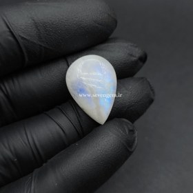 تصویر نگین سنگ لابرادوریت سفید (کدA783) 