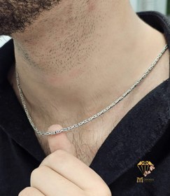 تصویر گردنبند نقره مردانه 