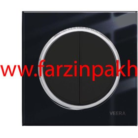 تصویر شاسی راه پله ویرا مدل آلفا اسپرت مشکی با زه استیل Veera Switch And Sockets Sport Alpha Black Steel