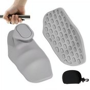 تصویر دستکش بدنسازی بدون انگشت ضد لغزش مشکی 