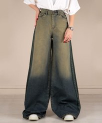 تصویر شلوار جین فول بگ تینت سبز کد 04403 