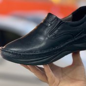 تصویر کفش پیاده رویی مردانه تمام چرم طبی اصل مخصوص دیسک و زانو درد کد 321 - مشکی / ۴ 