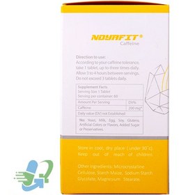 تصویر کافئین 200 میلی گرم نویافیت Noyafit Caffeine 200 mg