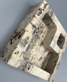 تصویر زیر سیگاری سنگی مدل تراورتن 