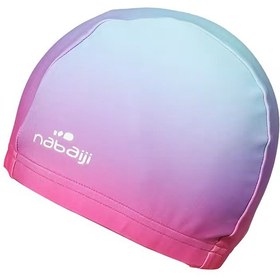 تصویر کلاه شنا نابایجی - دکتلون Nabaiji Swimming Cap - Printed Fabric - Size M - Pink / Blue 