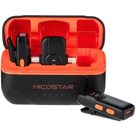 تصویر میکروفون یقه ای بی سیم Hicostar HS-MC520 Type-C / Lightning Hicostar HS-MC520 Type-C / Lightning Double Wireless Microphone