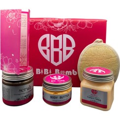 تصویر پک حمام بی بی بمب / مراقبت کامل بدن با رایحه های دل انگیز - وانیلا : شکلات نوتلا 
