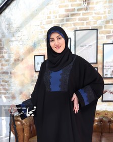 تصویر عبا مجلسی زنانه کرپ عبایی مدل ساریه مزون نجما - مشکی / سایز ا Sarieh abaya Sarieh abaya