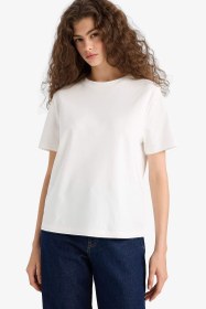 تصویر تیشرت زنانه سفید دفکتو 