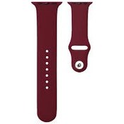 تصویر بند سیلیکونی مدل md09 مناسب برای ساعت هوشمند اپل سایز 42/44/45/49 - عنابی Apple Watch Band Silicone Size 42/44/45/49