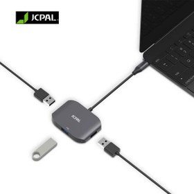 تصویر مبدل USB-C به USB سری Linx مدل JCPAL (3 پورت) 