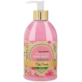 تصویر مایع دستشویی آنتی باکتریال کرمی مرطوب کننده مدل پینک فلاور 500 میل شون Schon Pink Flower Moisturizing Hand Wash 500ml