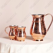 تصویر سرویس پارچ و لیوان مسی ترک 7 تیکه 