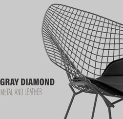 تصویر صندلی شاه نشین دیاموند ساخته شده از میله های فولادی 