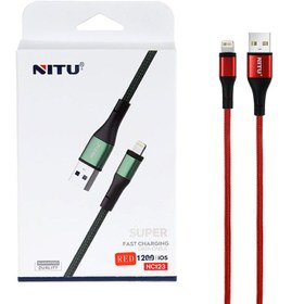 تصویر کابل آیفونی فست شارژ Nitu NC123 2.4A 1.2m Nitu NC123 2.4A 1.2m Lightning Cable