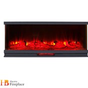 تصویر شومینه 3D دیواری مدل 120 سانتی‌متر | جلوه‌ای واقعی از آتش در طراحی مدرن 