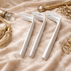 تصویر پایه نهگدارنده چوب پرده مدل دوبل دیواری 