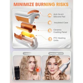 تصویر دستگاه ویو کننده مو شیگلم مدل Beach Babe سایز ۲۵ میلی متر 