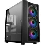 تصویر کیس کامپیوتر مستر تک مدل Hunter D2 Mid Tower مشکی Master Tech Hunter D2 Mid Tower Black Computer Case