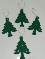 تصویر آویز نمدی کاج - تزیین درخت کریسمس 