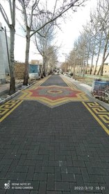 تصویر سنگفرش 8*20*10 ترافیکی با ضخامت هشت سانتی - مشکی 10*20*8 paver