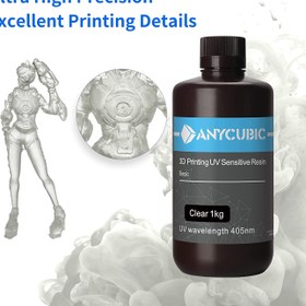 تصویر رزین رنگ شفاف 500 گرمی ANYCUBIC 3D Printer Resin - ارسال 20 روز کاری 