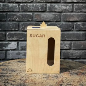 تصویر بانکه شکر مکعبی چوبی 