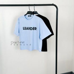 تصویر کراپ تیشرت لندر - مشکی / فری مناسب ۳۶ تا ۴۲ Leander crop T-shirt