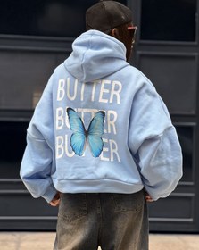 تصویر سویشرت آبی پاستیلی Blue Pastels Hoddie