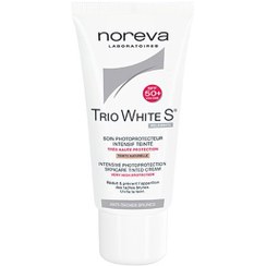 تصویر کرم ضد آفتاب و ضد لک تریو وایت اس رنگی نوروا Noreva Trio White S SPF50 Intensive Photoprotector Skincare Cream