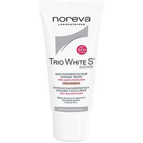 تصویر کرم ضد آفتاب و ضد لک تریو وایت اس رنگی نوروا Noreva Trio White S SPF50 Intensive Photoprotector Skincare Cream