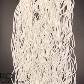 تصویر مهره کریستال سایز ۴ رنگ سفید 