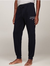 تصویر شلوار جگری مردانه با لوگو - ترکیب پنبه، آبی برند Tommy Hilfiger Men's Logo Lounge Joggers - Cotton Blend, Blue