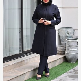 تصویر مانتو شلوار اداری مدل لاوین سایز ۳ مشکی 