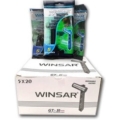 تصویر ژیلت دولبه صابون دار وینسار پک 20 بسته 5 عددی (winsar) Gillette Double Edge Soapy Razor Winsar Pack 20 Packs of 5 (winsar)