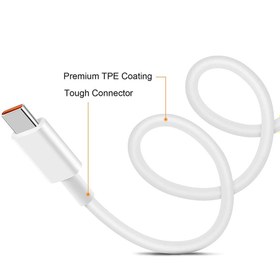 تصویر کابل شارژ توربو 33W شیائومی اورجینال USB Cable Original Xiaomi 33W 5A Fast Turbo Charging