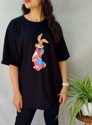 تصویر تیشرت لانگ زنانه طرح خرگوش کد ۲۰۳۸ Long t-shirt 2038