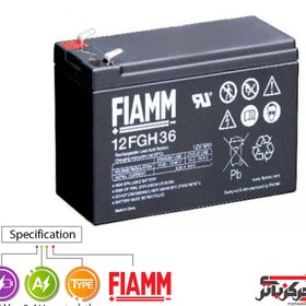 تصویر باتری یو پی اس 12 ولت 9 آمپر فیام ا FIAMM 12FGH36 VRLA Battery FIAMM 12FGH36 VRLA Battery